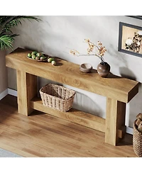 Slickblue Farmhouse Wooden Console Table, Sofa Table for Entryway and Hallway
