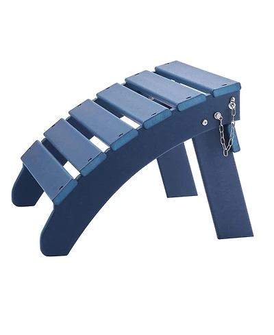 Cozito Adirondack Ottoman, 18.7 x 18.9 x 13.8 inches Hdpe Folding Patio Foot Rest