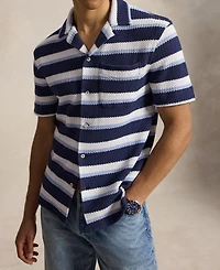 Polo Ralph Lauren Men's Striped Herringbone Camp Shirt