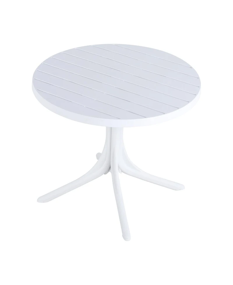 Streamdale Furniture 4-Pack Modern Striped Chairs and 36" Round Table Set - Indoor/Outdoor