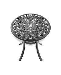 Streamdale FurnitureAll-Weather Cast Aluminum Dining Set with Swivel Chairs