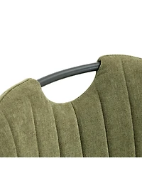 Streamdale Furniture Set of 4 Fabric Dining Chairs with Metal Frame