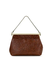 Patricia Nash Vilaine Brazilian Supple Tooled Leather Small Frame Handbag