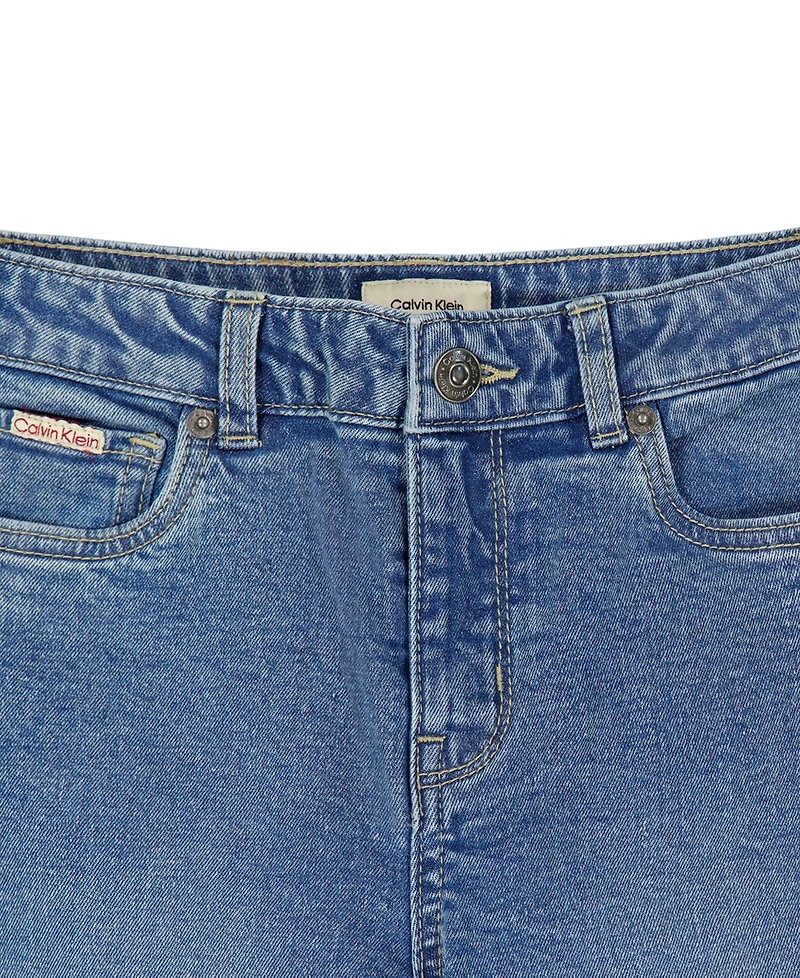 Calvin Klein Girls' 7-16 2-Tone Flared Denim Jeans