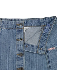 Calvin Klein Girls' 7-16 Button-Front Denim Skirt