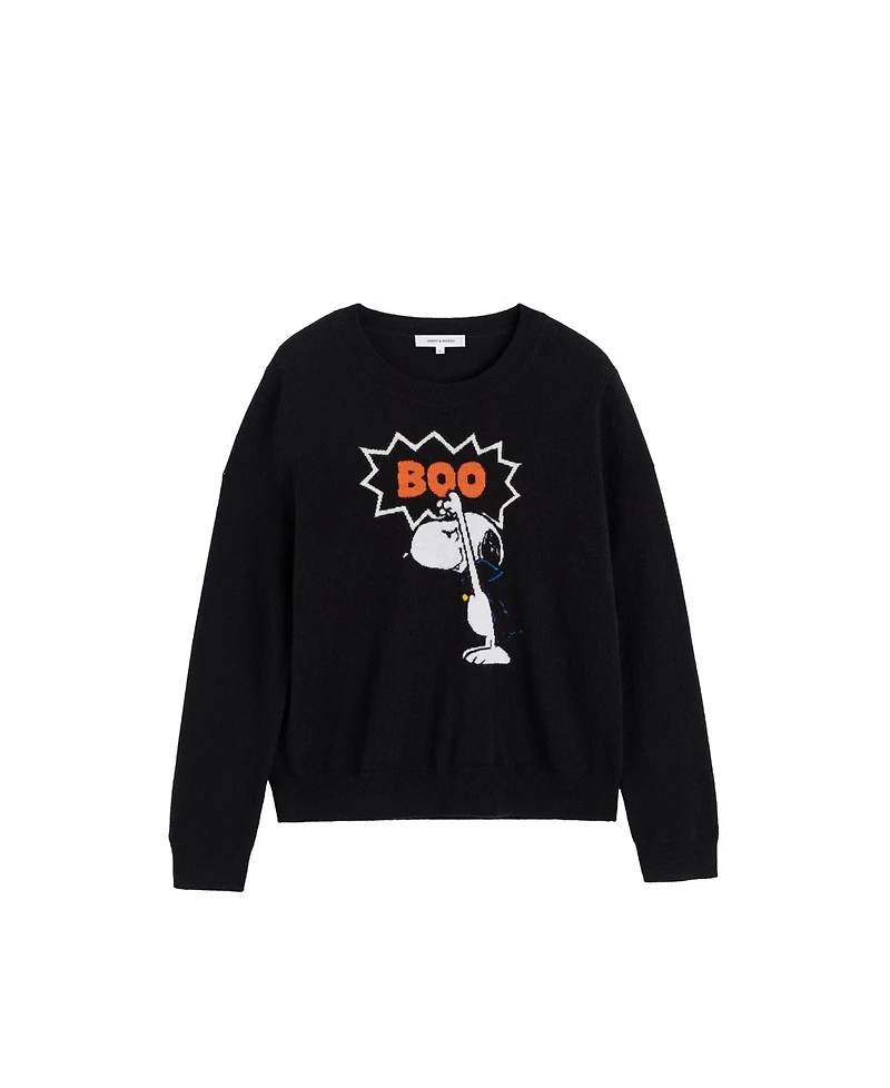 Chinti & Parker Women's Wool-Cashmere Snoopy Boo Sweater
