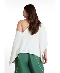 Eloquii Women's Knit Capelet Top