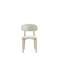 Streamdale Furniture 2 Piece Mid-Century Modern Linen Dining Chair Set