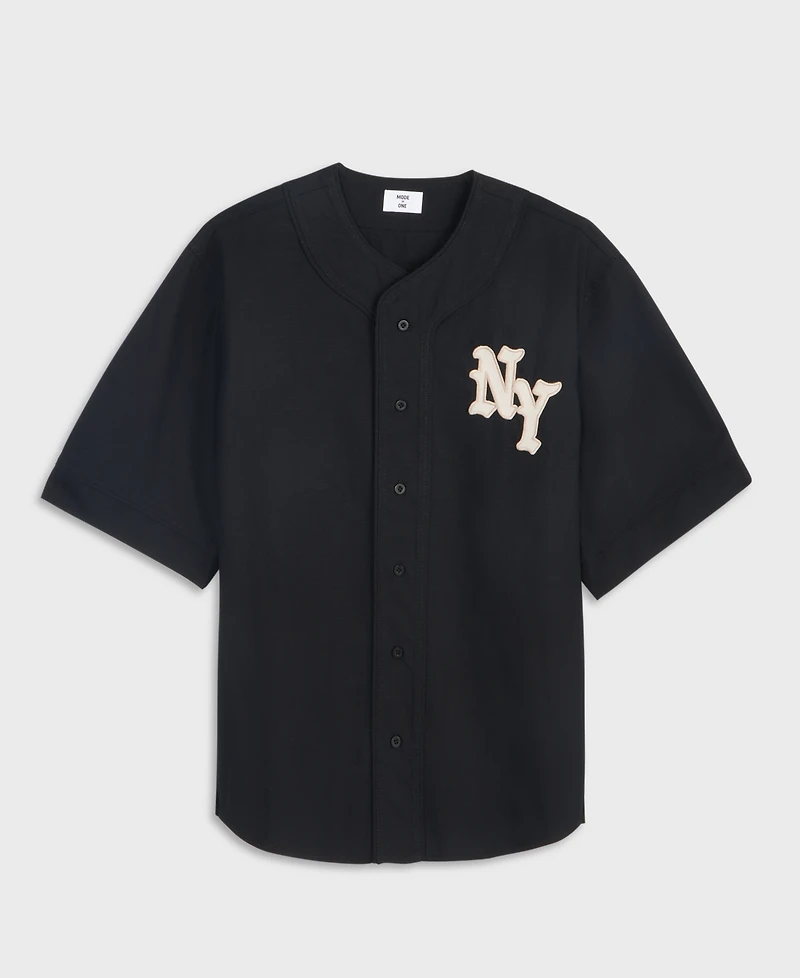 Mode of One Men's Oversized Ny Baseball Top, Macy's Exclusive
