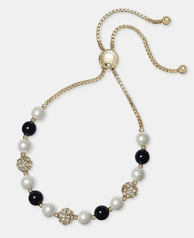 Charter Club Glass Pearl and Bead Slider Bracelet, Macy's Exclusive