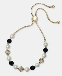 Charter Club Glass Pearl and Bead Slider Bracelet, Macy's Exclusive