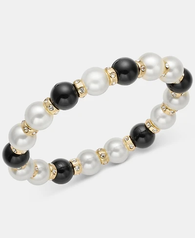 Charter Club Glass and Faux Pearl Stretch Bracelet, Macy's Exclusive