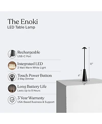 Brightech Enoki 12" Cordless Rechargeable Led Bistro Table Lamp