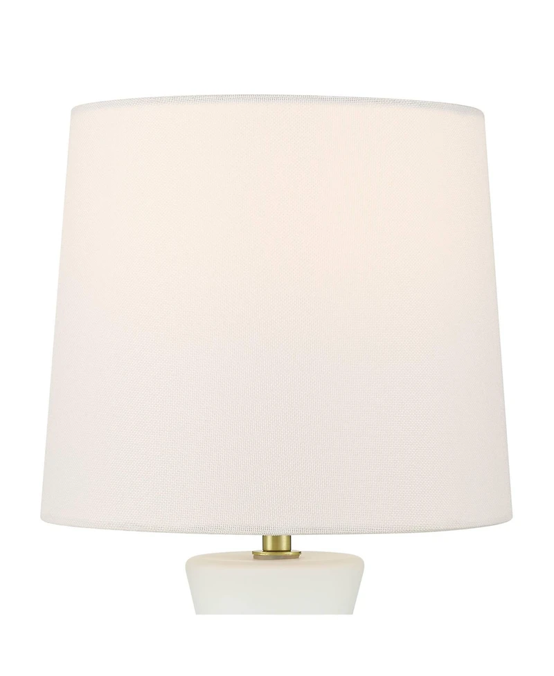 Possini Euro Design Possini Euro Rommy 16"H White Glass Battery Powered Accent Table Lamp