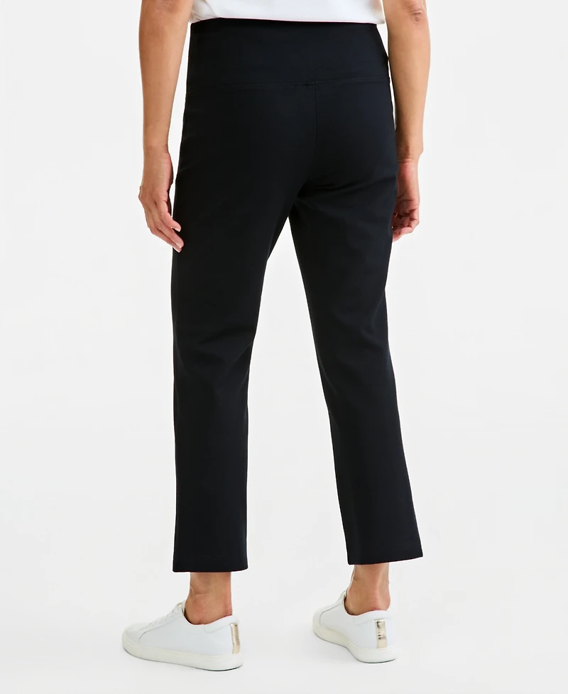 Style & Co Women's Pull-On Straight-Leg Ponte Pants, Macy's Exclusive