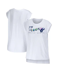 Wear by Erin Andrews Women's White Toronto Maple Leaf Greetings From Muscle T-Shirt