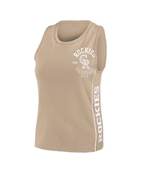 Wear by Erin Andrews Women's Tan Colorado Rockies Tonal Tank Top