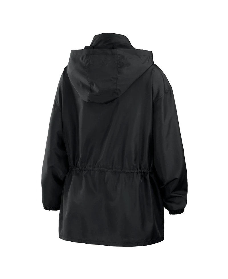 Wear by Erin Andrews Women's Black Mlb Merchandise Full-Zip Windbreaker Hoodie Jacket