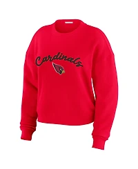 Wear by Erin Andrews Women's 2-Piece Cream Arizona Cardinals Plus Size Knitted Tri-Blend Long Sleeve T-Shirt & Pants Lounge Set