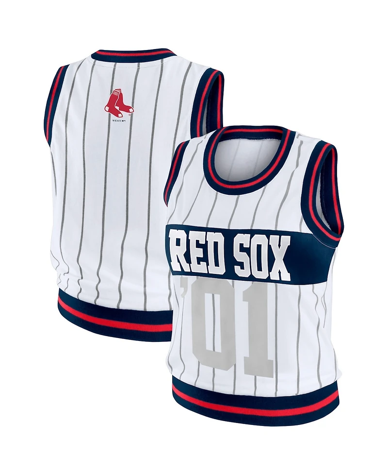 Wear by Erin Andrews Women's Wear White Boston Red Sox Sporty Tank Top