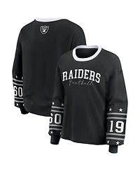 Wear by Erin Andrews Women's Black Las Vegas Raiders Sport Long-Sleeve T-Shirt