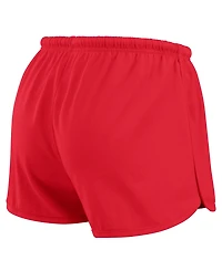 Wear by Erin Andrews Women's 2-Piece Red Philadelphia Phillies Heavy Rugby Jersey Cropped Long Sleeve T-Shirt & Shorts Lounge Set
