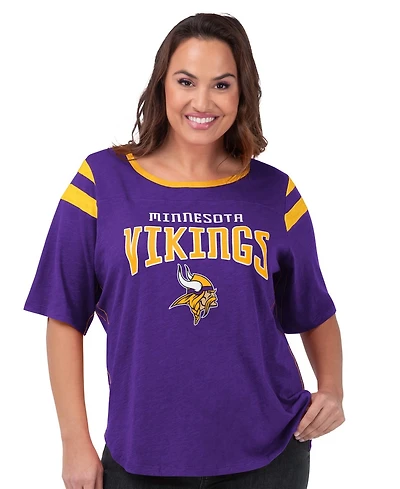 G-iii 4Her by Carl Banks Women's Purple Minnesota Vikings Plus Linebacker T-Shirt
