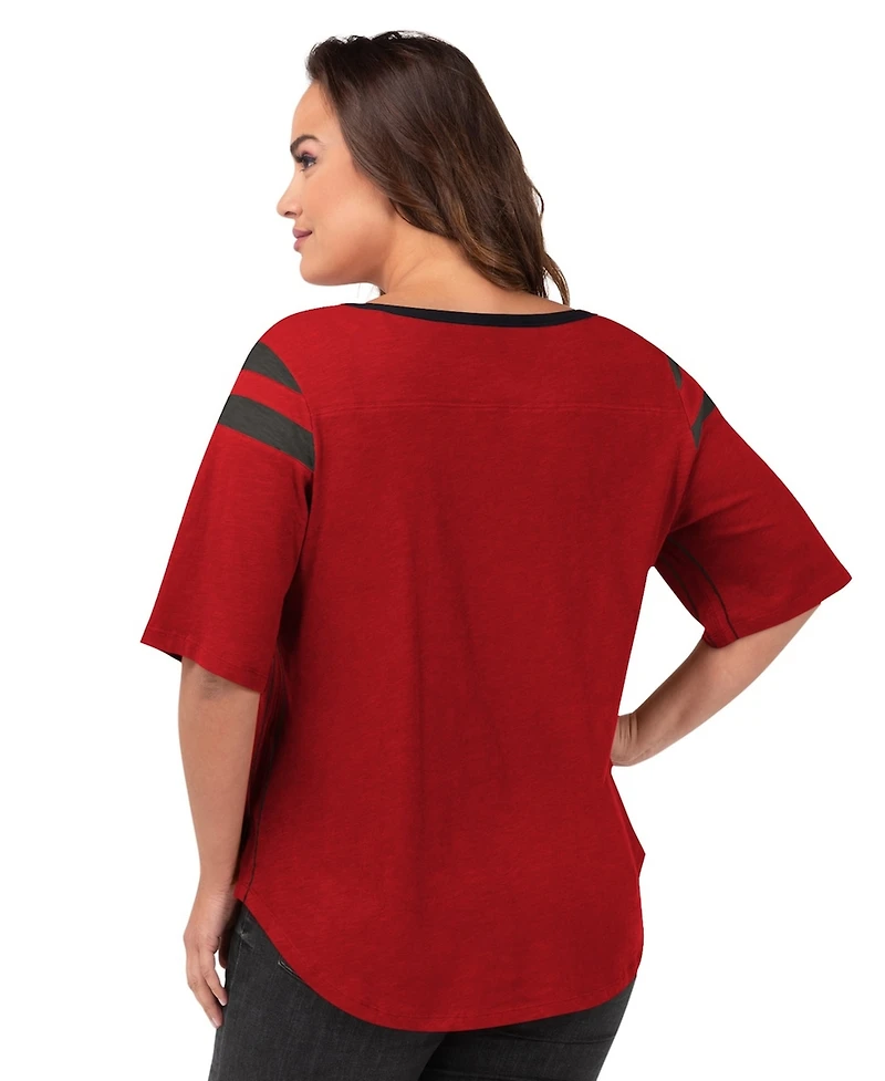 G-iii 4Her by Carl Banks Women's Red Tampa Bay Buccaneers Plus Linebacker T-Shirt