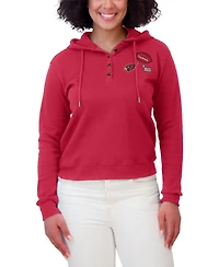 Wear by Erin Andrews Women's Cardinal Arizona Cardinals Waffle Hoodie Pullover Sweatshirt