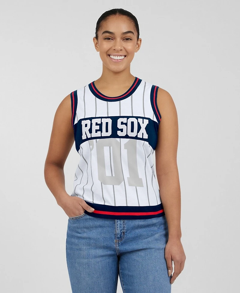 Wear by Erin Andrews Women's Wear White Boston Red Sox Sporty Tank Top