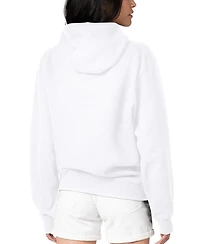 G-iii 4Her by Carl Banks Women's White Minnesota Vikings Football Logo Fleece Tri-Blend Pullover Hoodie