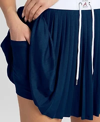 Wear by Erin Andrews Women's Navy Atlanta Braves Pleated Skort