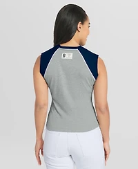 Wear by Erin Andrews Women's Heather Gray Detroit Tigers Cropped Raglan Tank Top