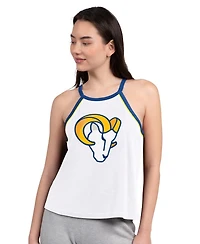 G-iii 4Her by Carl Banks Women's White Los Angeles Rams Redemption Win Slub Tank Top