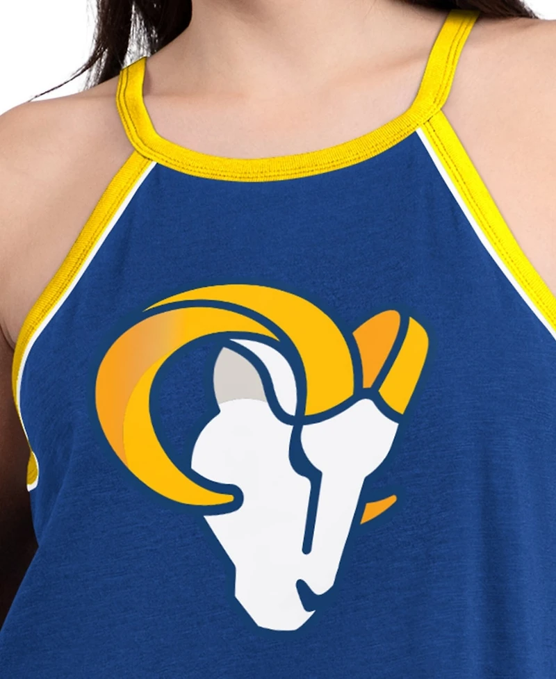 G-iii 4Her by Carl Banks Women's Royal Los Angeles Rams Redemption Win Slub Tank Top