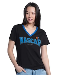G-iii 4Her by Carl Banks Women's Black Nascar Merchandise Best Team V-Neck T-Shirt