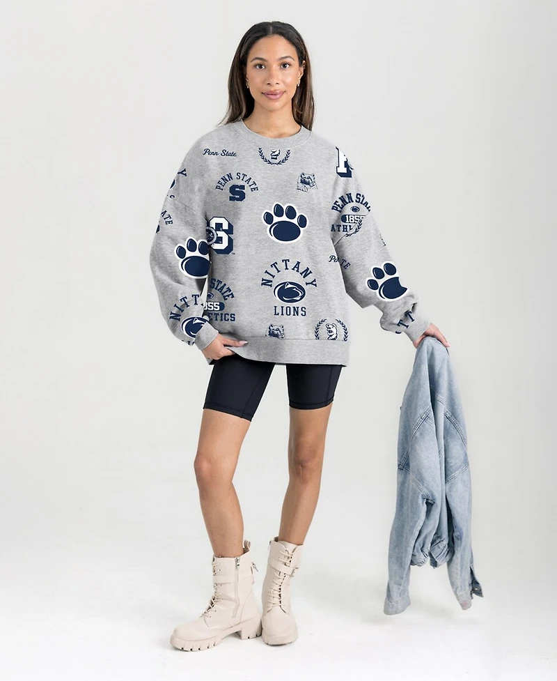 Gameday Couture Women's Gray Penn State Nittany Lions Always on Repeat Fleece Sweatshirt