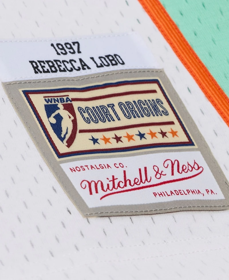 Mitchell & Ness Men's and Women's Rebecca Lobo White New York Liberty Court Origins Swingman Jersey