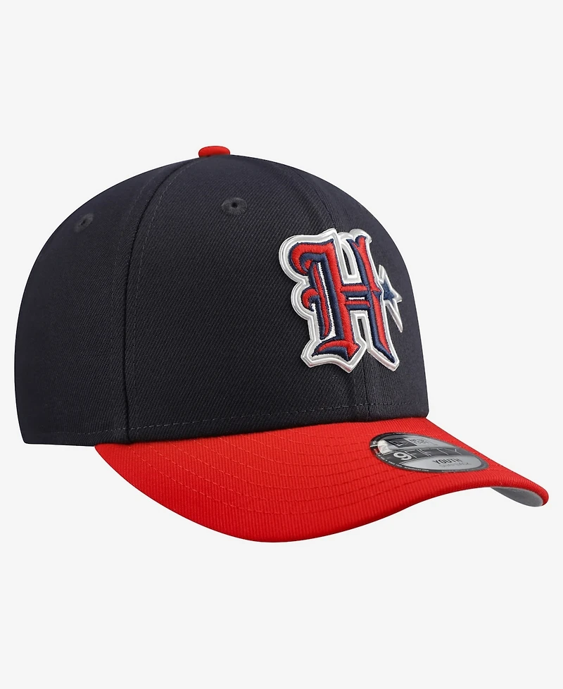 New Era Big Boys and Girls Navy/Red Houston Texans 2026 Nfl Draft Pre-Curved 9FIFTY Snapback Hat