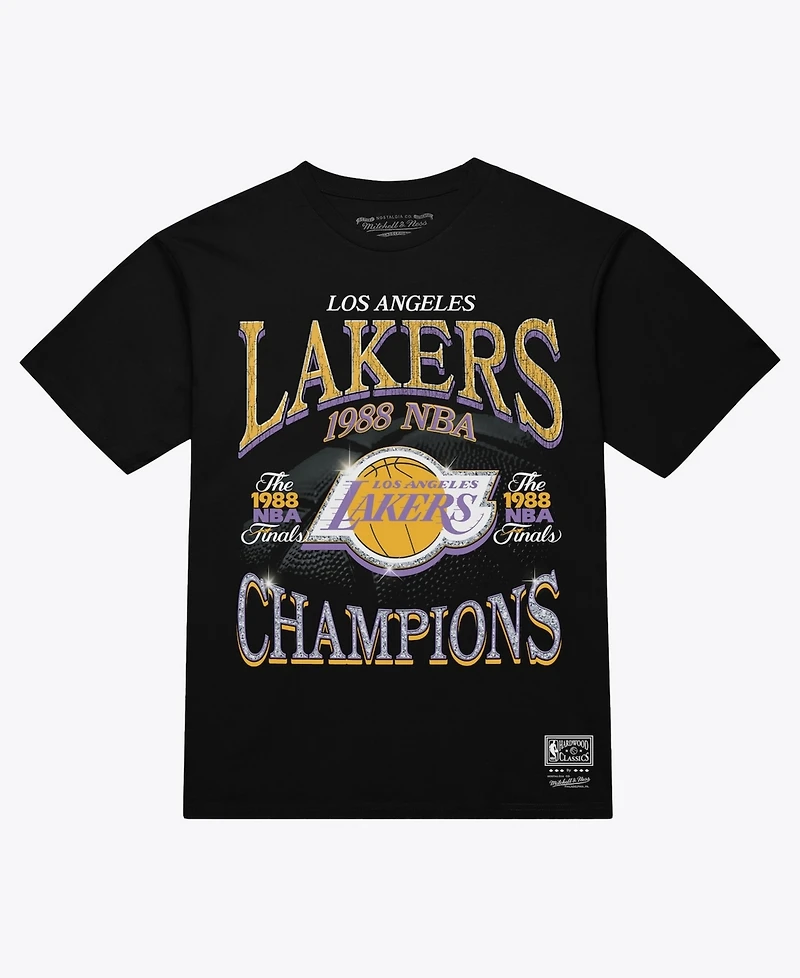 Mitchell & Ness Men's Black Los Angeles Lakers Champions Era T-Shirt