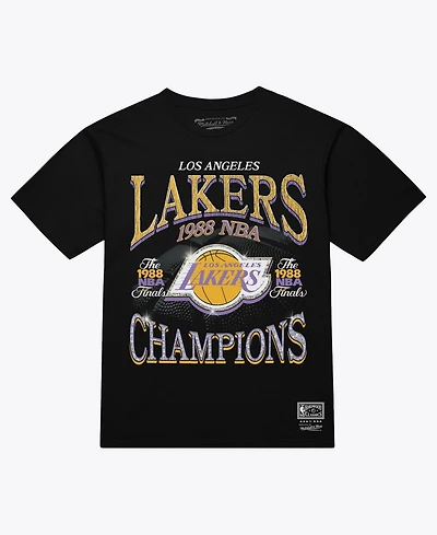 Mitchell & Ness Men's Black Los Angeles Lakers Champions Era T-Shirt