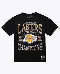 Mitchell & Ness Men's Black Los Angeles Lakers Champions Era T-Shirt