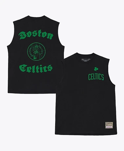 Mitchell & Ness Men's Black Boston Celtics Hardwood Classics Muscle Cut Off T-Shirt