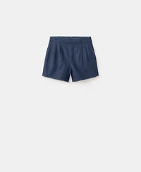 Mango Women's Contrast Trim Denim Shorts