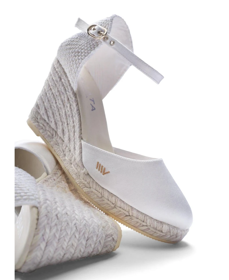 Viscata Women's Satuna Limited Edition Silk Espadrille Wedges Ankle Strap
