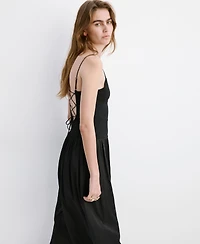 Mango Women's Crossed Back Knitted Dress