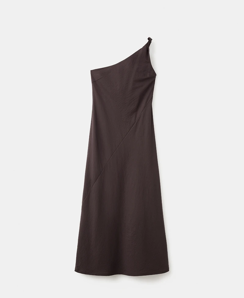 Mango Women's Gathered Strap Asymmetrical Dress