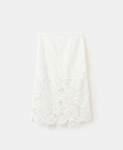 Mango Women's Crochet Midi Skirt