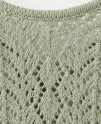 Mango Women's Back Neckline Crochet Dress