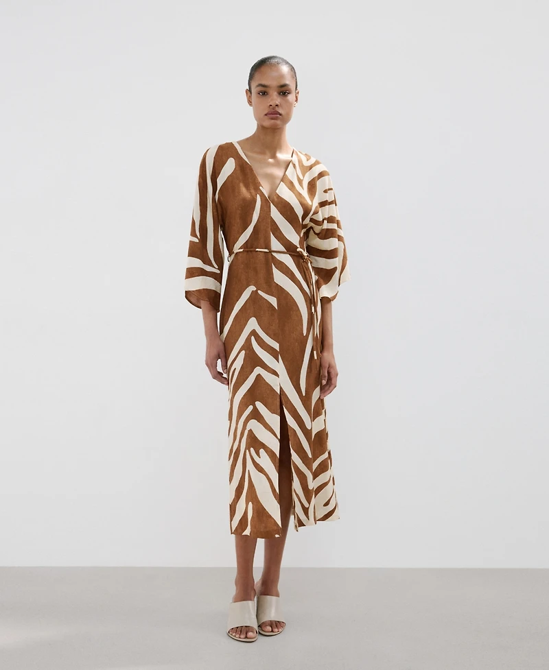 Mango Women's Printed Midi Dress